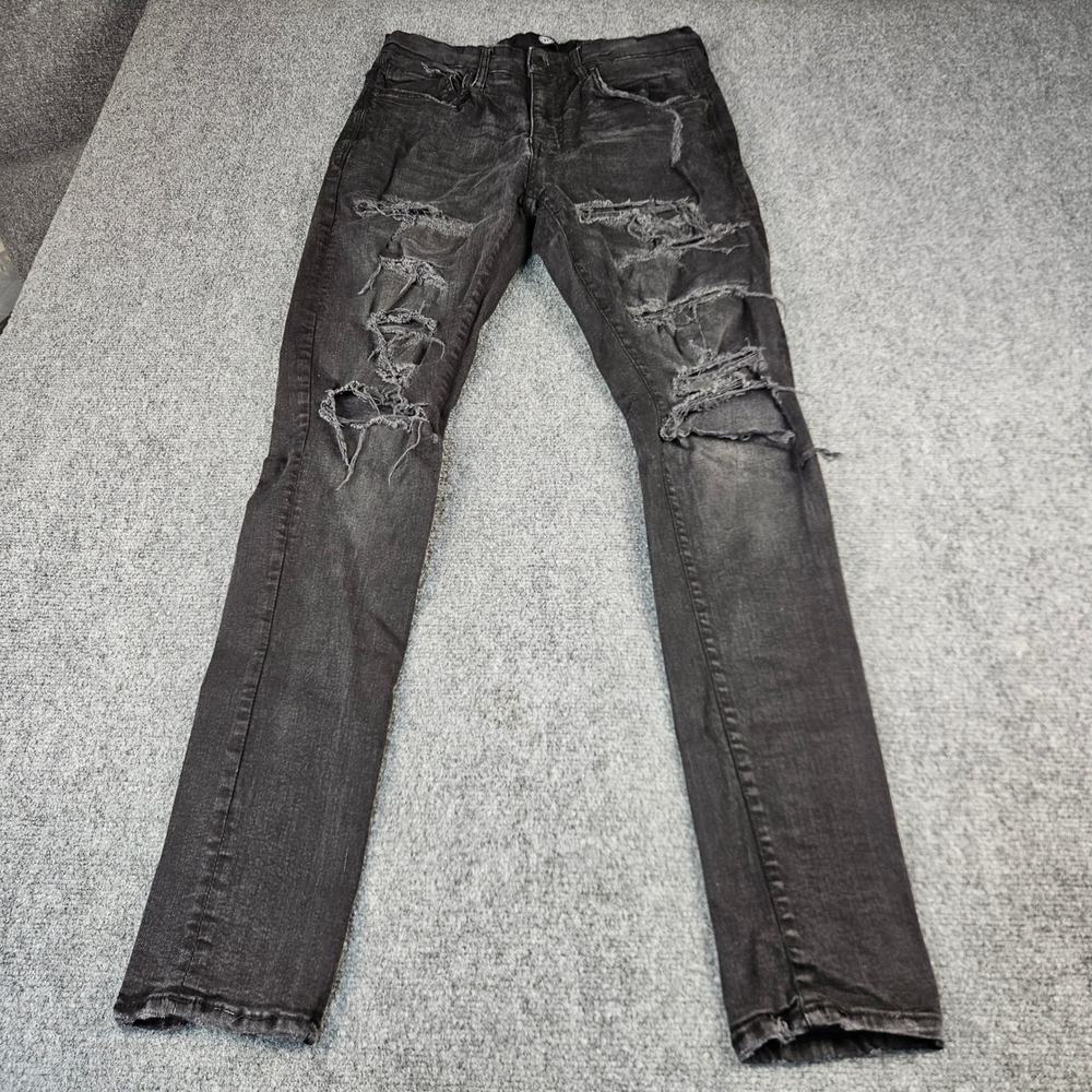 Jordan Craig Sean Distressed‎ Ripped Jeans Black Slim Fit 32x32 JM1223